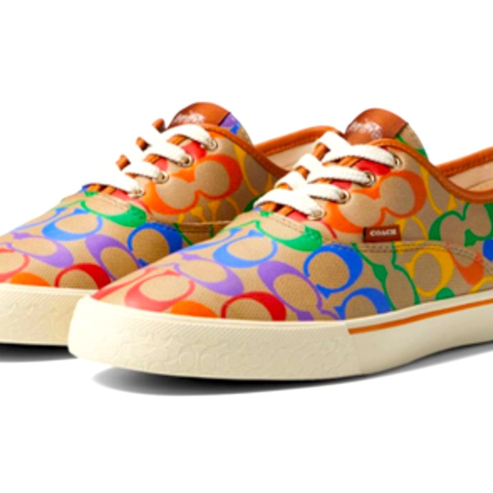 Coach Citysole Skate Multi Color Signature Sneaker Shoes New